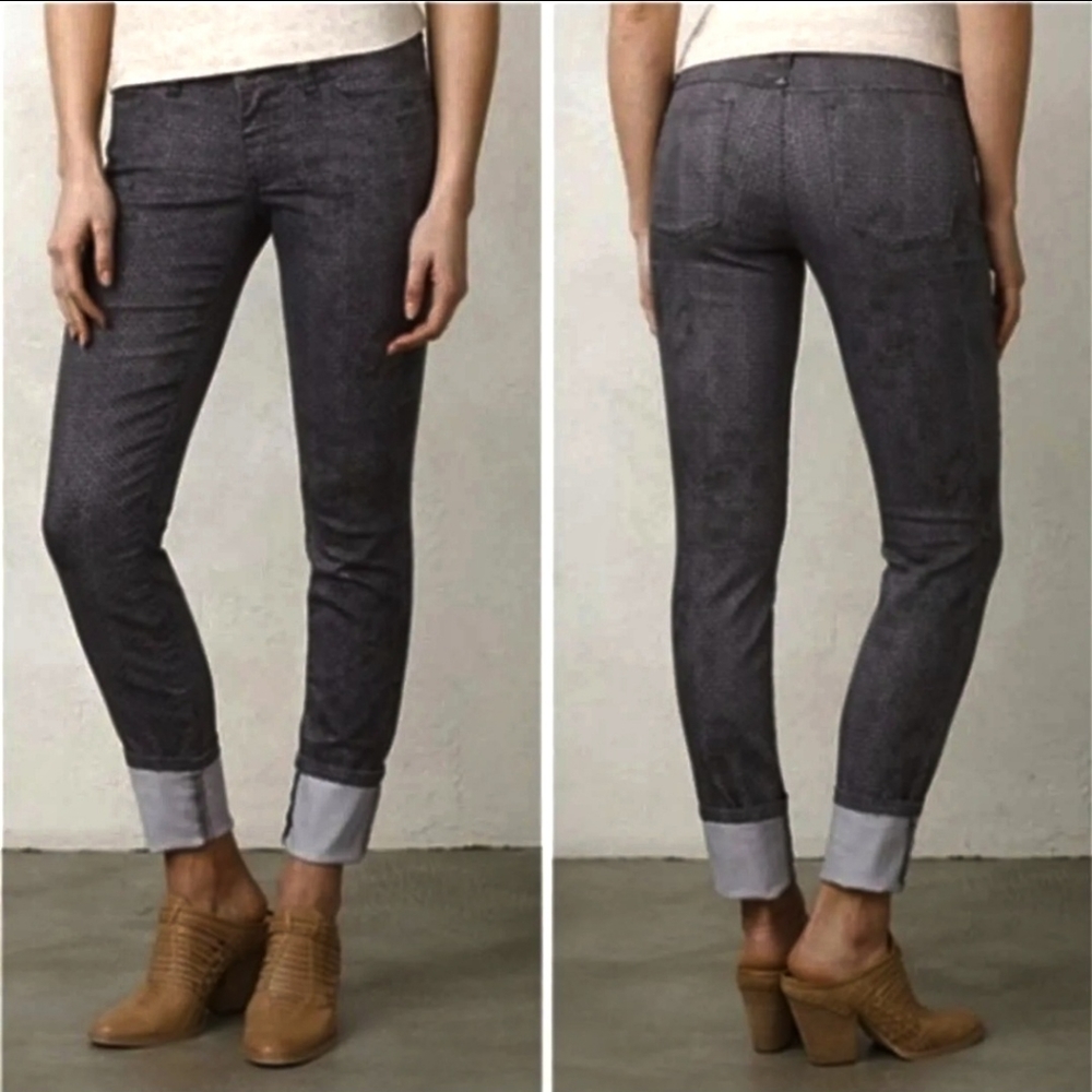 Prana Kara Jeans Size‎ 8 / 29 Gray Grey Narrow Straight Leg Low Rise Fitted